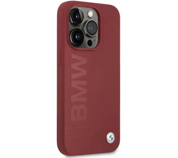 BMW Silicone Pattern MagSafe BMHMP15LSLBLRE do iPhone 15 Pro Czerwony