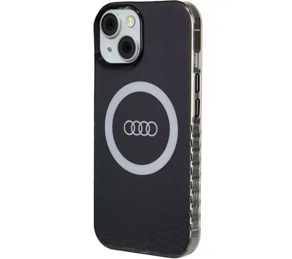 AUDI IML Big Logo MagSafe Case AU-IMLMIP15-Q5/D2-BK do iPhone 15 Czarny