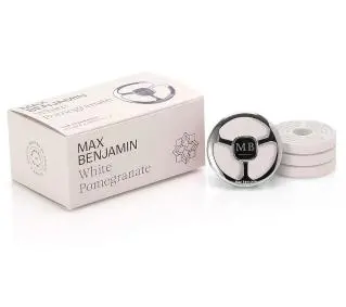 Max Benjamin Uchwyt i 4 wkłady RB-CFGB03 White Pomegranete Zapach granatu, różu, lilii i gardenii