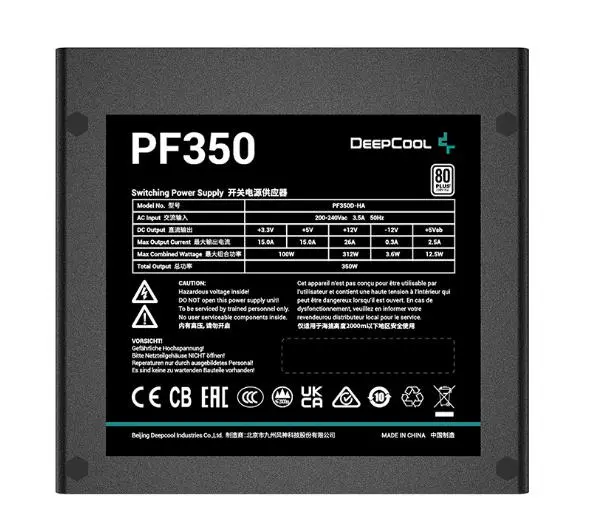 DeepCool PF350 350W 80+ Czarny