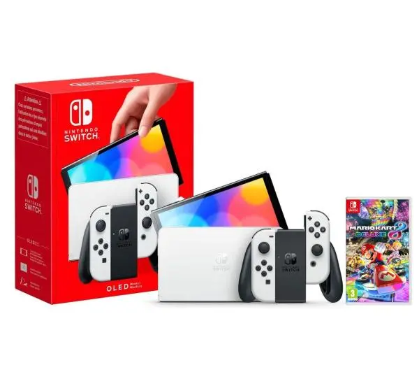 Nintendo Switch OLED Biały + Mario Kart 8 Deluxe