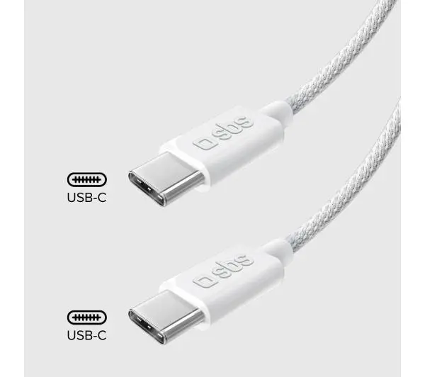 SBS USB-C do USB-C 60W 1,5m Szary