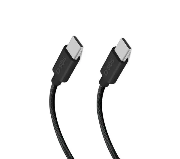 SBS USB-C do USB-C 3.2 PD 100W 1,5m Czarny