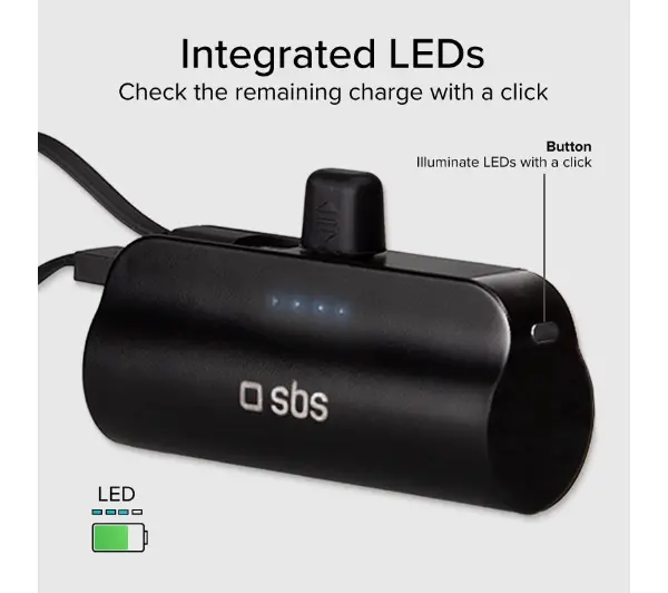 SBS TEBB5000PLUGCK 5000mAh 12W Czarny