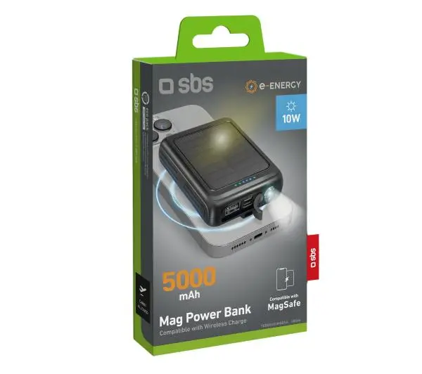 SBS TEBB5000MAGSK Solar MagSafe 5000mAh 10W Czarny