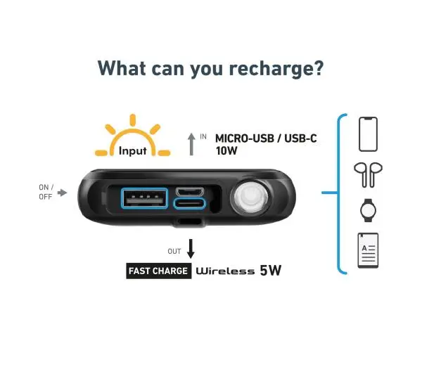 SBS TEBB5000MAGSK Solar MagSafe 5000mAh 10W Czarny