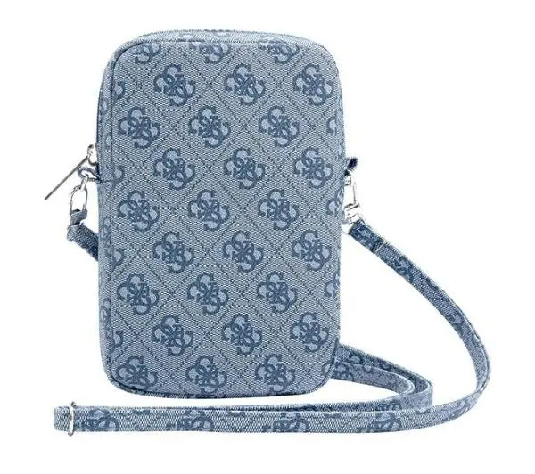 Guess torebka Zip 4G Triangle Niebieski