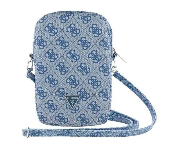Guess torebka Zip 4G Triangle Niebieski