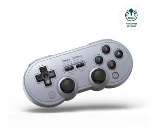 8BitDo SN30 Pro Bluetooth Hall Effect do PC, Nintendo Switch, Android, iOS Bezprzewodowy Gray