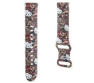 Hello Kitty Uniwersalny Silicone Tags Graffiti strap 22mm Różowy