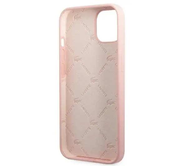 Lacoste Silicone Head Crocodile do iPhone 13 Różowy