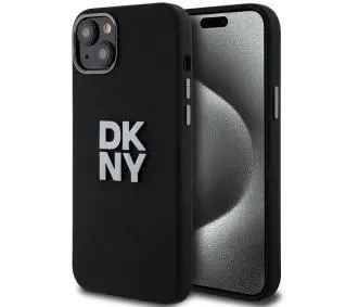 DKNY Liquid Silicone Metal Logo do iPhone 15 Czarny