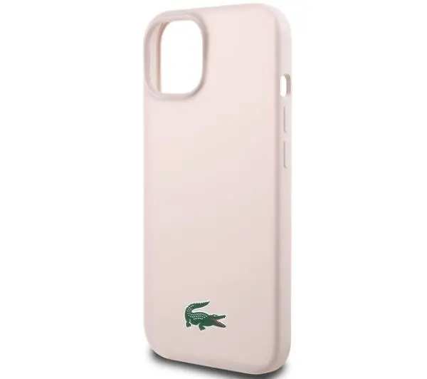 Lacoste Silicone MagSafe do iPhone 15 Różowy