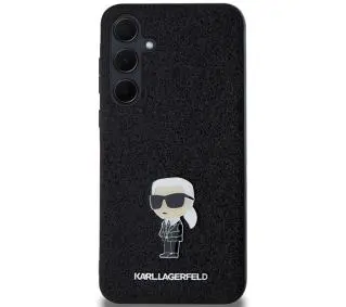 Karl Lagerfeld Hardcase Fixed Glitter Ikonik Logo Metal Pin do Samsung Galaxy A35 Czarny