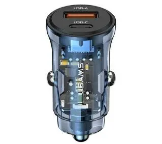 USAMS C32 1xUSB+1xUSB-C Fast Charge 30W Niebieski