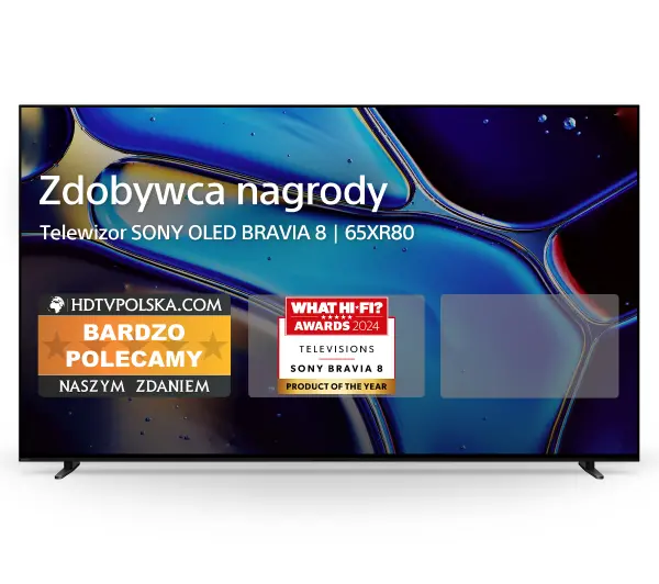 Sony BRAVIA 8  K-65XR80 65" 4K OLED 120Hz Google TV Dolby Vision Dolby Atmos HDMI 2.1 DVB-T2 - ⚡ EURO HIT CENOWY! ⚡ - Kup na Raty - RRSO 0%
