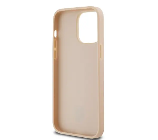DKNY Leather Checkered Mono Pattern & Printed Stripes do iPhone 14 Pro Max Różowy