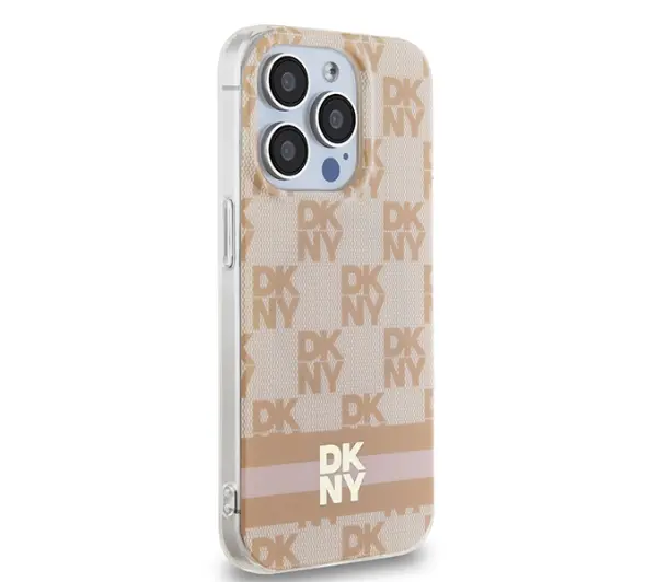 DKNY IML Checkered Mono Pattern & Printed do iPhone 15 Pro Max Różowy