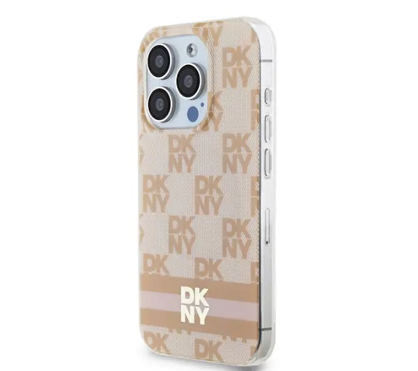DKNY IML Checkered Mono Pattern & Printed do iPhone 15 Pro Max Różowy
