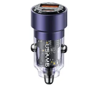 USAMS C39 USB+USB-C 60W Fioletowy