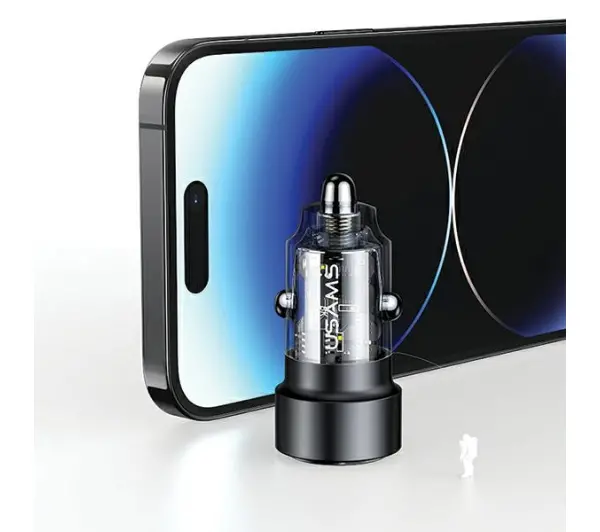 USAMS C39 USB+USB-C 60W Fioletowy