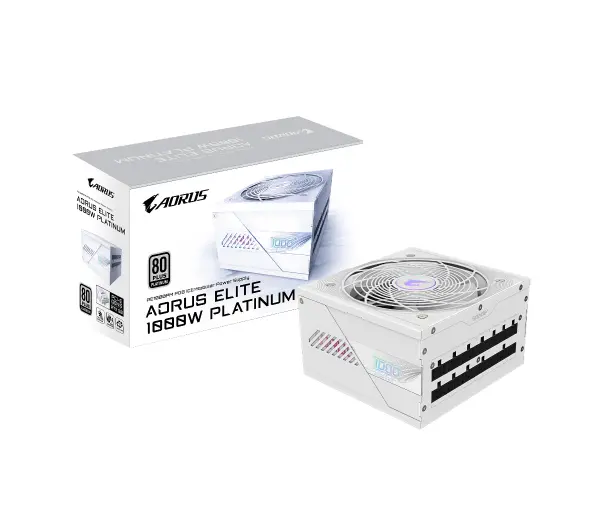 Gigabyte GP-AE1000PM PG5 ICE PCIE5.0 120mm 80+Platinum Biały - Kup na Raty - RRSO 0%