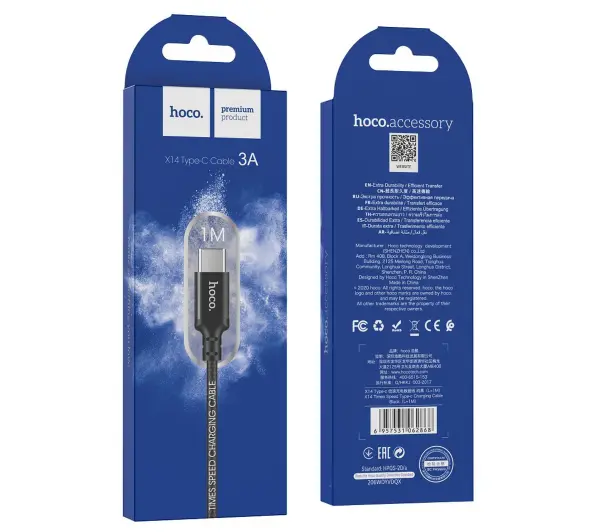 Hoco Times X14 USB do USB-C 1m Czarny