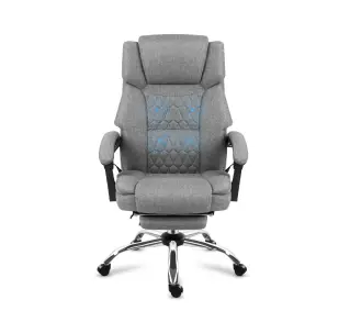 Mark Adler Boss 6.0 Biurowy z Masażerem do 130kg Tkanina Szary - Kup na Raty - RRSO 0%