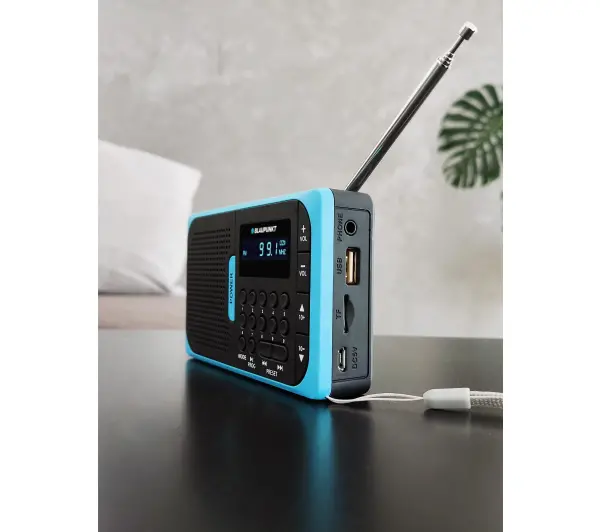 Blaupunkt PR5BL Radio FM Czarno-niebieski