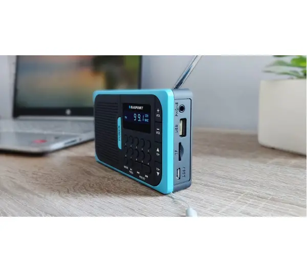Blaupunkt PR5BL Radio FM Czarno-niebieski