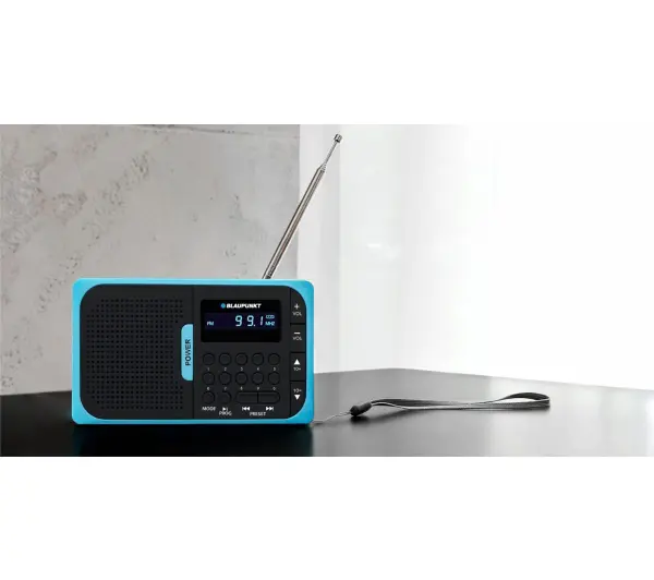 Blaupunkt PR5BL Radio FM Czarno-niebieski