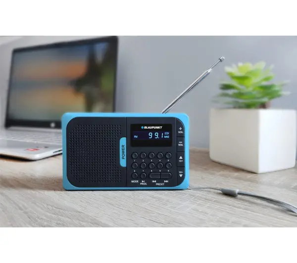 Blaupunkt PR5BL Radio FM Czarno-niebieski