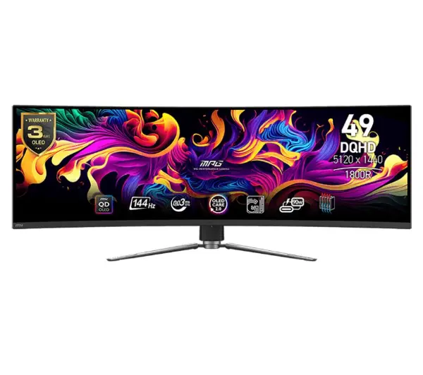 MSI MPG 491CQP QD-OLED 49" 5K OLED 144Hz 0,03ms Zakrzywiony Gamingowy
