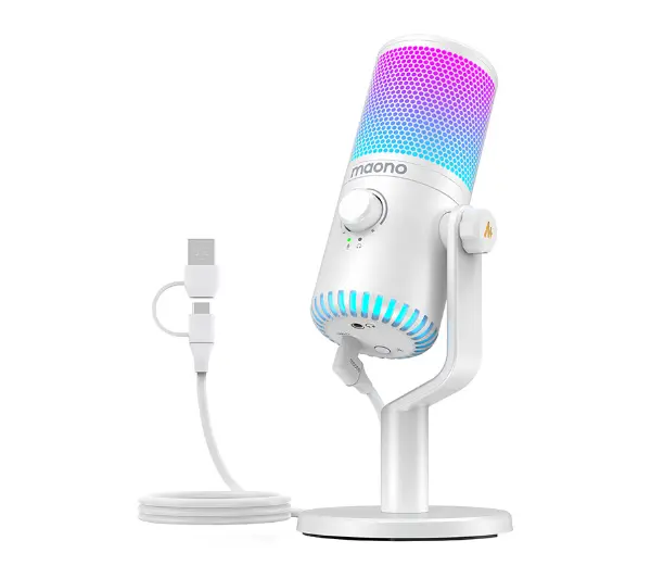 Maono DM30RGB Przewodowy Pojemnościowy Biały