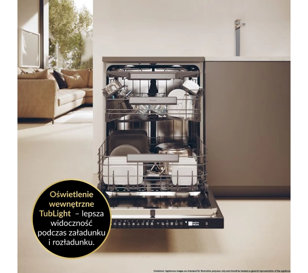 Haier I-Pro Shine Seria 5 XF 6B2M3PX 59,7cm Funkcje AI Automatyczne otwieranie drzwi Szuflada na sztućce  - TRZECI -55%, ALBO 5-TY ZA 1ZŁ - Kup na Raty - RRSO 0%