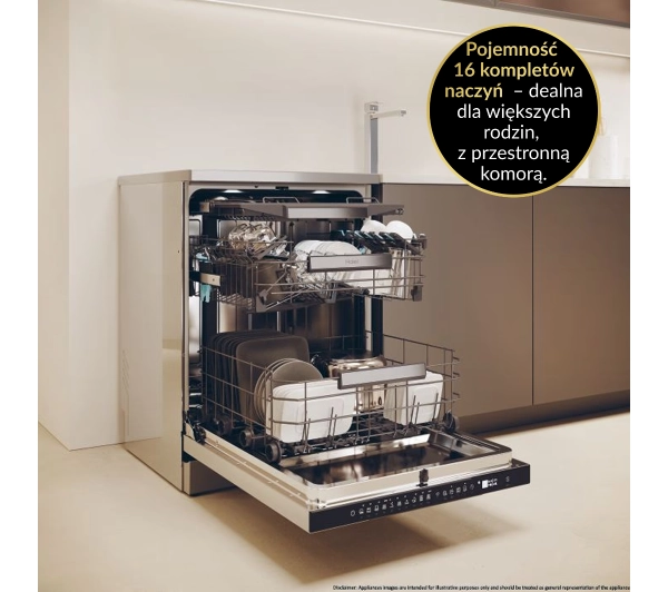 Haier I-Pro Shine Seria 5 XF 6B2M3PX 59,7cm Funkcje AI Automatyczne otwieranie drzwi Szuflada na sztućce  - TRZECI -55%, ALBO 5-TY ZA 1ZŁ - Kup na Raty - RRSO 0%