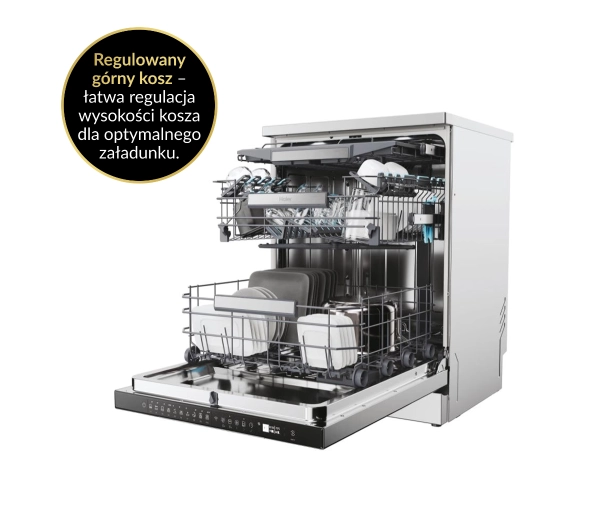 Haier I-Pro Shine Seria 5 XF 6B2M3PX 59,7cm Funkcje AI Automatyczne otwieranie drzwi Szuflada na sztućce  - TRZECI -55%, ALBO 5-TY ZA 1ZŁ - Kup na Raty - RRSO 0%
