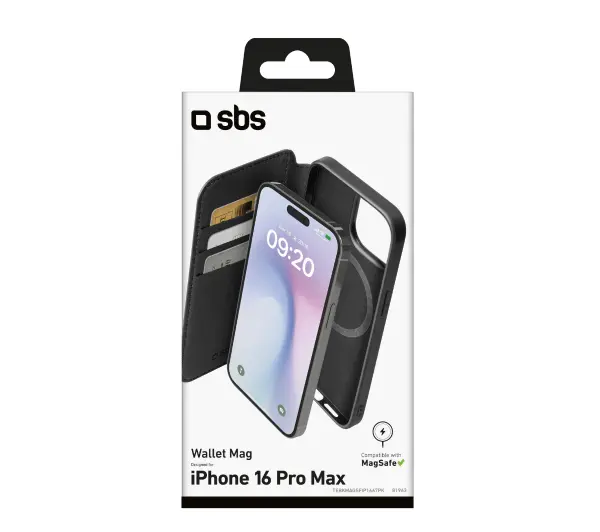 SBS Wallet Mag TEBKMAGSFIP1667PK do iPhone 16 Pro Max Czarny
