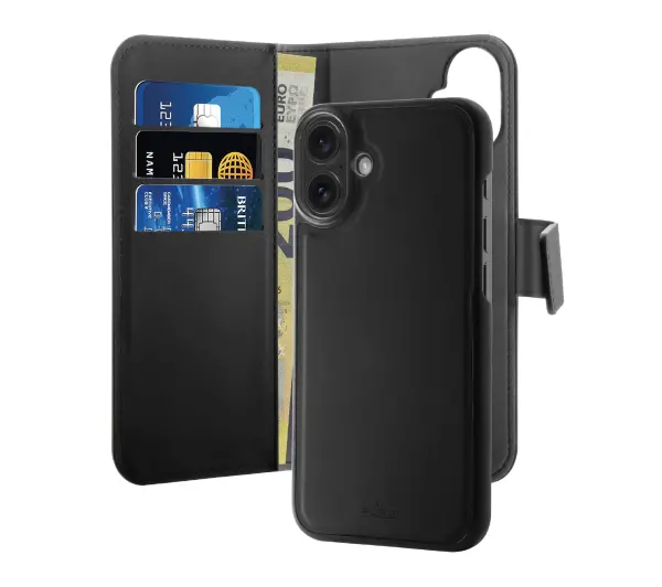 Puro Wallet Detachable MagSafe 2w1 do iPhone 16 Czarny