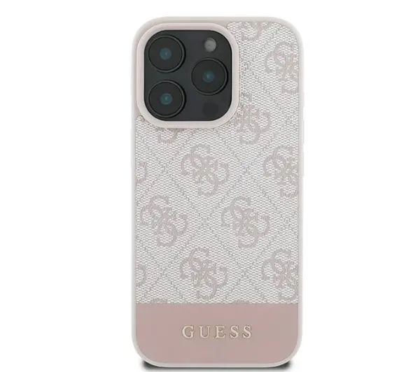 Guess 4G Bottom Stripe do iPhone 16 Pro Max Różowy