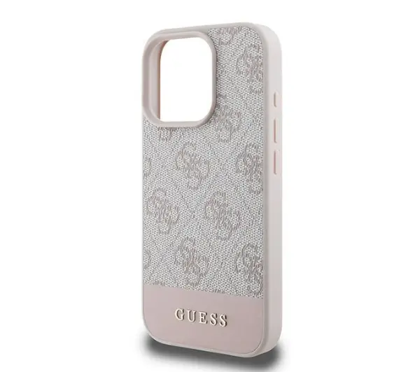 Guess 4G Bottom Stripe do iPhone 16 Pro Max Różowy