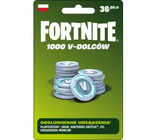 Doładowanie Fortnite 1000 V-dolców [bon agencyjny] Obecnie dostępne tylko w sklepach stacjonarnychDostęp po opłaceniu zakupu