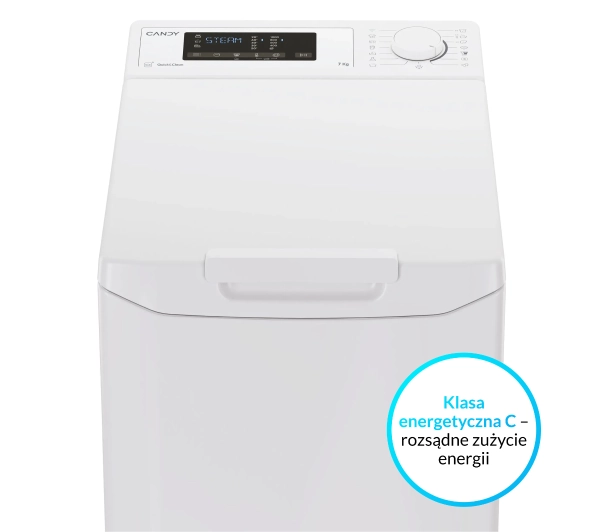 Candy ProWash 300 TCAS075D3-S Funkcje AI 7kg 1000obr/min Zdalne sterowanie - Kup na Raty - RRSO 0%