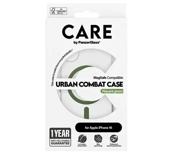 PanzerGlass Flagship Case MagSafe do iPhone 16 Zielony