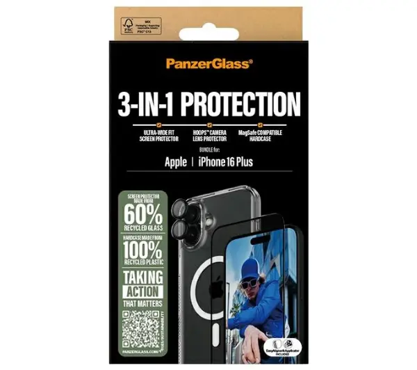 PanzerGlass Bundle 3w1 do iPhone 16 Plus