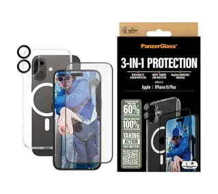 PanzerGlass Bundle 3w1 do iPhone 16 Plus