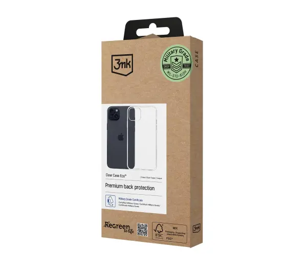 3mk Clear Case Eco do iPhone 15 Przezroczysty