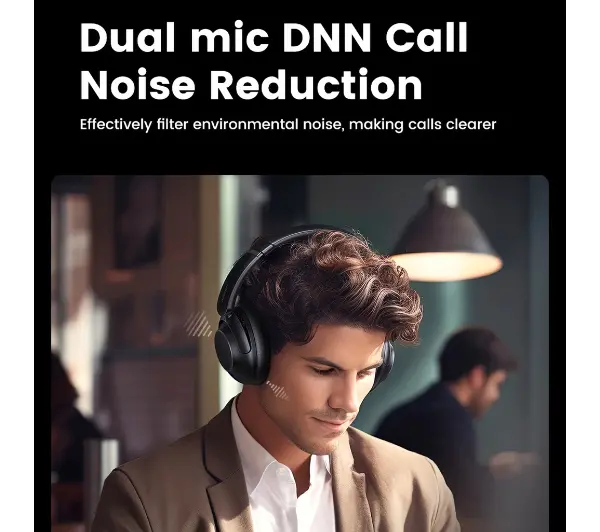 UGREEN HP202 HiTune Max5 Hybrid ANC Nauszne Bluetooth 5.0 Biały