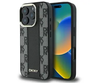 DKNY Checkered Pattern MagSafe do iPhone 16 Pro Max Czarny