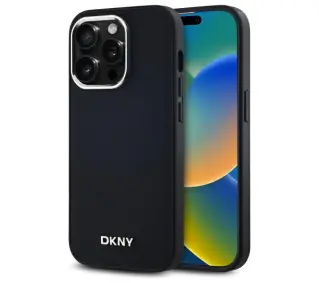 DKNY Plain Logo MagSafe do iPhone 14 Pro Czarny